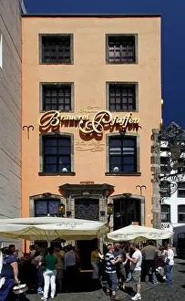Europaeisch Prints: Pfaffen brewery on Heumarkt square in the old town