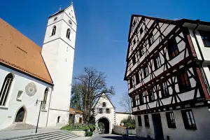 Europaisch Prints: Pfarrkirche St. Georg (St. George's Church) and Zwiefalter Tor (Gate)