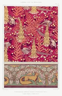 Pheasant-Fox / Illustration from L'animal dans la decoration (1897) by Maurice Pillard Verneuil