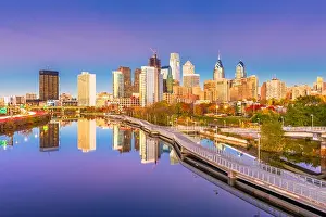 Philadelphia, Pennsylvania, USA downtown city skyline