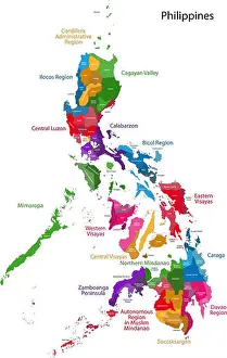 Visayas Prints: Philippines map