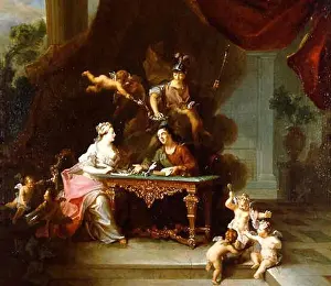 Allegorical Painting Prints: The Philosophy Lesson or The Triumph of Goodness by Jean-Baptiste Oudry