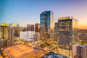 Images Dated 14th April 2018: Phoenix, Arizona, USA cityscape in downtown at sunset