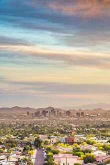 Images Dated 16th April 2018: Phoenix, Arizona, USA downtown cityscape at dusk