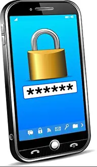 Android Prints: Phone with Security Password Lock System Login
