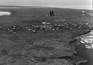Temperatures Prints: This photo captures the Kaktovik Dew Line site in Alaska
