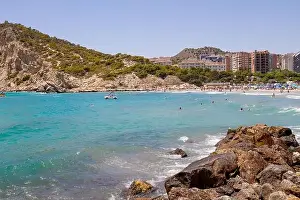 Summer Time Prints: Photo of the city of Benidorm in Spain in the summer time showing the beach known locally as Playa de Finestrat