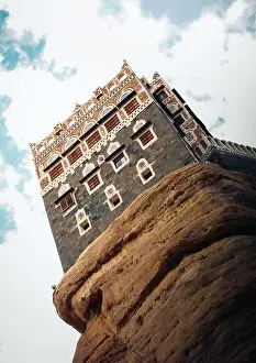 Sanaa Prints: A photo for Dar al Hajjar, n Wadi Dahr North Sanaa