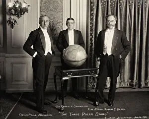 Exploring Prints: A photo of the three freat polar explorers together - Roald Amundsen