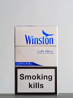 Finance And Economy Prints: In this photo illustration, a pack of Vinston Blue Cigarettes