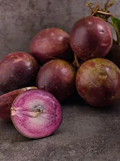 Tropical Fruit Prints: Photo shows several purple tropical fruits