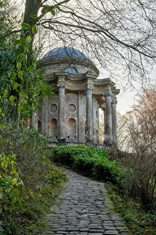 Wiltshire Prints: Photo of the last of the autumn colours at the Temple Of Apollo in Stourhead Gardens