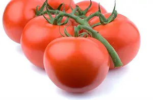 Natural Product Prints: Photo of a tomato as a symbol of diet, fitness and organic