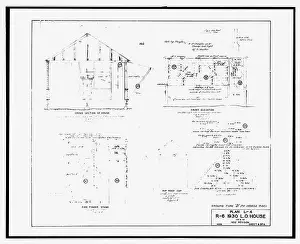 Detection Prints: Photocopy of sheet 6 of 8 showing cross section of house