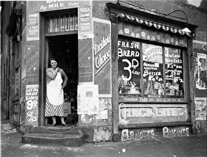 Activism Prints: A photograph from 1934 shows the Depression Bread Wars outside a corner store on Bourke & Fitzroy Streets in Surry