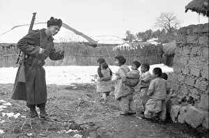 Firearms Prints: A photograph depicting members of the 3rd Battalion Royal Australian Regiment during the Korean War in 1951