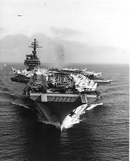 Milestones Prints: This photograph depicts the USS Kitty Hawk (CVA-63)