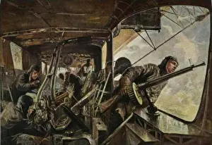 Propulsion Prints: Photograph of the engine gondola of a Zeppelin airship by Felix Schwormstädt in 1917