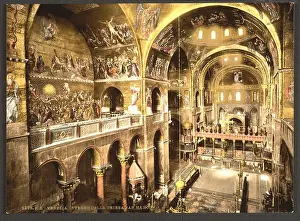 Venice Italy Prints: A photograph of the interior of St