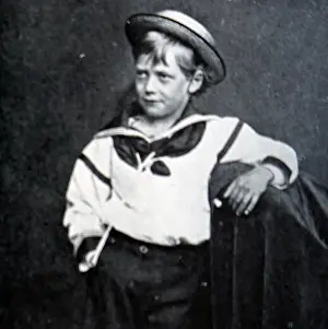 Royal Family Prints: Photograph of King George VI (1895-1952) wearing a sailor suit. Dated 20th Century