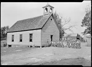 Flooding Prints: This photograph from October 1933 shows the Oakdale School near Loyston