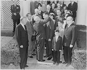 Colonel Prints: Photograph of President Truman decorating Colonel Justice M
