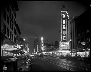Theatres Prints: A photograph showing the Granville Street Theatres