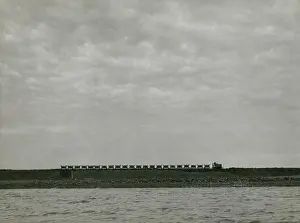 1949 Prints: The photograph shows land reclamation at the Zuiderzee in the Noord-Oost Polder