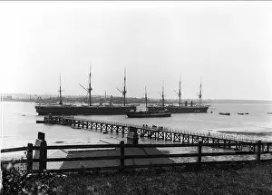 Seafaring Prints: This photograph shows a view from Shotley across the River Stour to Harwich