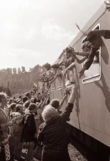 Public Transportation Prints: Photograph of the Train of Brotherhood and Unity in Laško