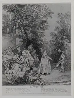 Allegory Prints: Photographic reproduction of an artwork titled Autumn by Lancret and Tardieu