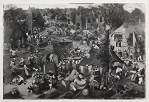 A photographic reproduction of Flemish Kermis by Pierre II Brueghel was recorded in 1945