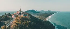 Chedi Prints: Phra Mahathat Chedi Phakdee Prakat temple in Prachuap Khiri Khan, Thailand