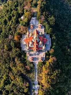 Chedi Prints: Phra Mahathat Chedi Phakdee Prakat temple in Prachuap Khiri Khan, Thailand