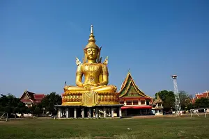 Ordination Prints: Phra Si Ariya Mettrai buddha statue for travelers thai people travel visit respect praying blessing holy mystery at Wat