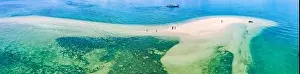 Phuket beach aerial view from above in Thailand