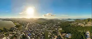 Phuket city Thailand, Aerial view drone photography High angle view of Phuket city