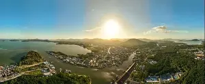 Phuket city Thailand, Aerial view drone photography High angle view of Phuket city