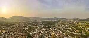 Phuket city Thailand, Aerial view drone photography High angle view of Phuket city
