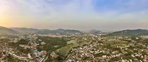 Phuket city Thailand, Aerial view drone photography High angle view of Phuket city