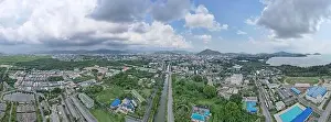 Phuket Island Prints: Phuket Thailand on March 28-2022 Aerial view drone photography High angle view of Phuket city