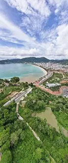 Drone Camera Prints: Phuket Thailand patong bay. Panorama landscape nature view from Drone camera