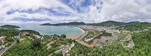 Phuket Thailand patong bay. Panorama landscape nature view from Drone camera