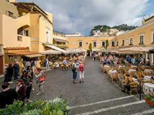 Alfresco Prints: Piazza Umberto I is the most famous square of the island of Capri