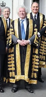 Wigs Prints: Pic shows: Lord Sumption front right - and circled Lady Hale sworn in as first Supreme Court head justice