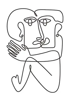Ethnic Prints: Picasso one line drawing style