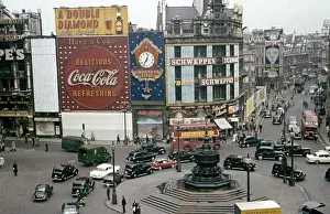 Philanthropist Prints: Piccadilly Circus, London, showing coca cola