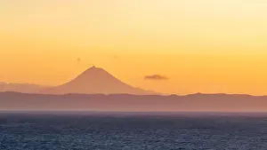 Azores Prints: Pico island as seen from Graciosa Island, Azores, Portugal