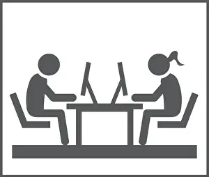 Meaning Prints: Pictogram for co-working-spaces, work together