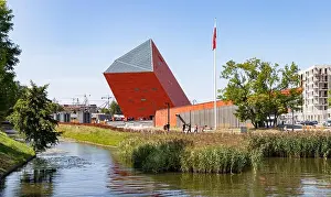 Eastern European Prints: A picture of the modern building of the Museum of the Second World War, in Gdansk
